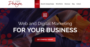 St George Design's homepage. Is it time for a website update for your business?